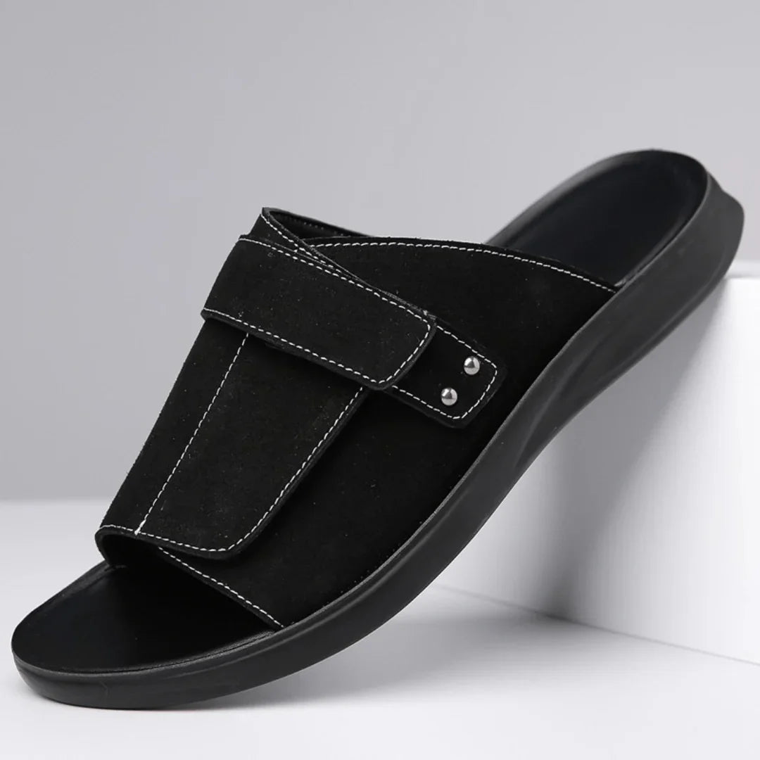 HOMESTEAD SUEDE SLIDES