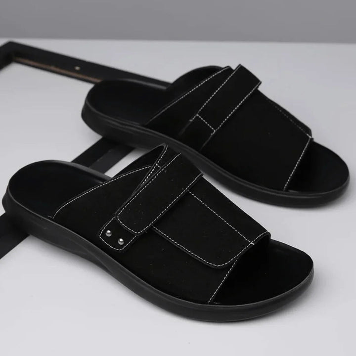 HOMESTEAD SUEDE SLIDES