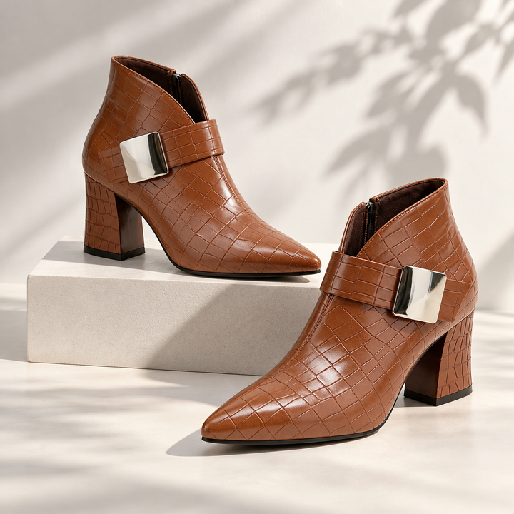 WILMA CROC EMBOSSED BOOT