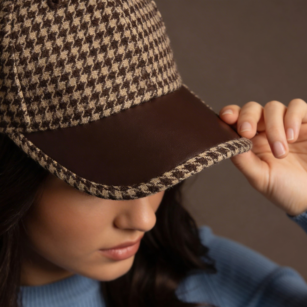 HARLOW LEATHER  BASEBALL CAP