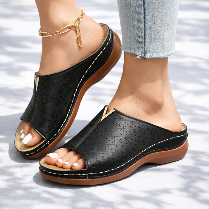 EVALYN LEATHER SANDALS